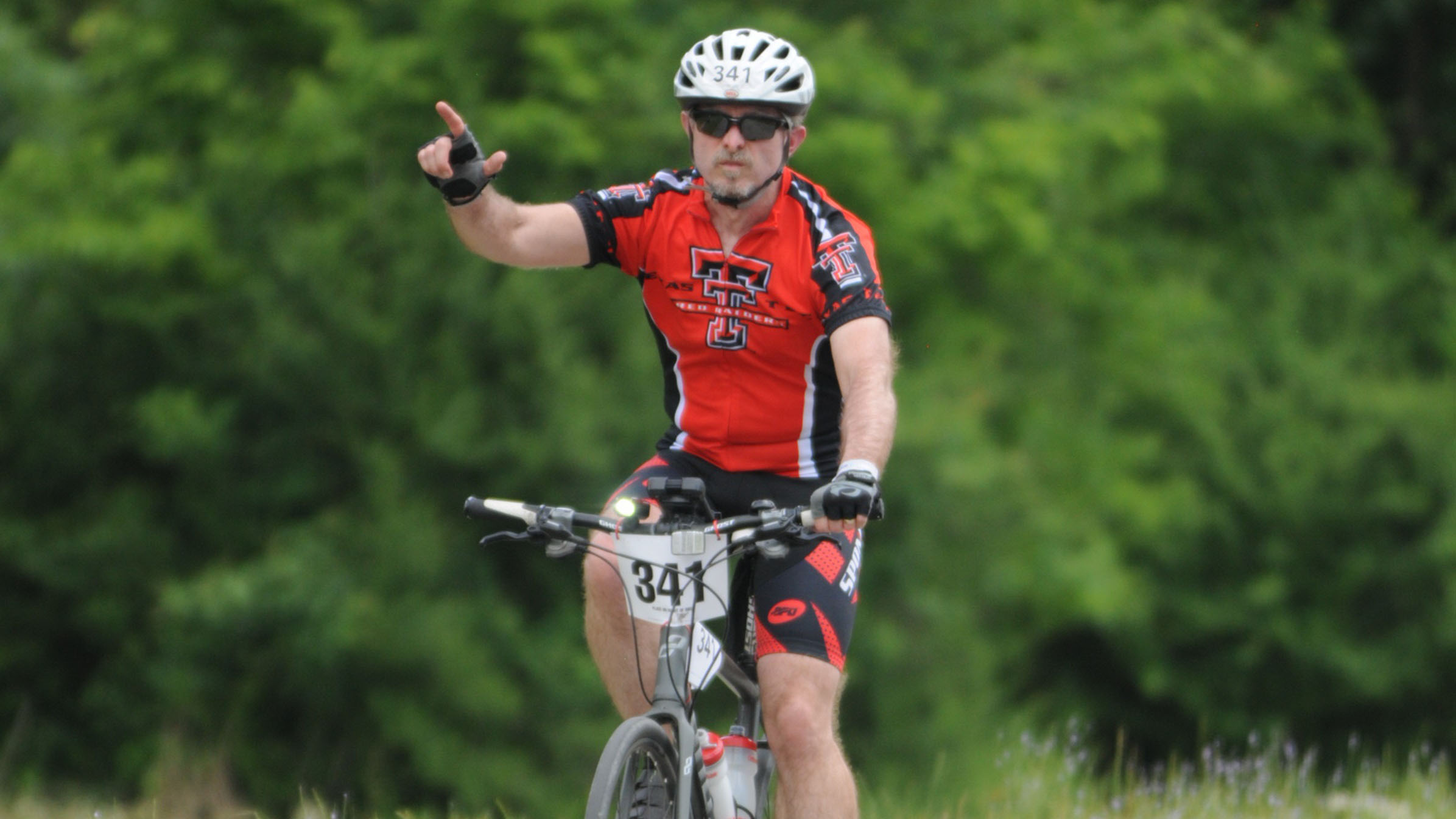 Stephen Jones on bike